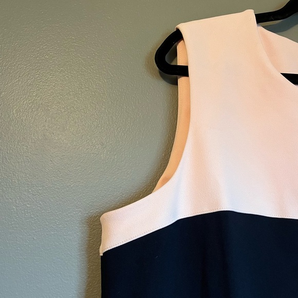 NWT Tommy Hilfiger Sz 18 Women’s Blue Pink Striped Scuba Sheath Midi Dress $109! - Picture 3 of 10